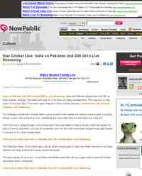 Star Cricket Live India vs Pakistan 2nd ODI: NowPublic