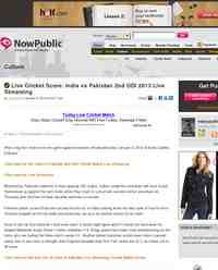 Live Cricket Score India vs Pakistan 2nd ODI: NowPublic